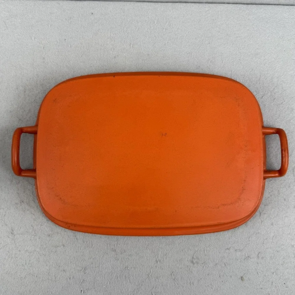 Dansk Orecast Rectangular Skillet Lid Baker‎ Orange Quistgaard JHQ As-Is